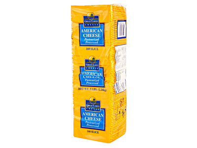 Sliced Yellow American Cheese 160 Count 4/5lb